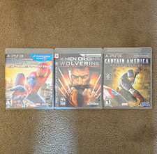 PS3 Game Lot: Amazing Spider-Man, X-Men Origins Wolverine, Captain America
