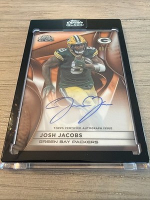 2025 Topps Chrome Black Josh Jacobs Orange /25 AUTO Green Bay Packers🔥Sealed🔥