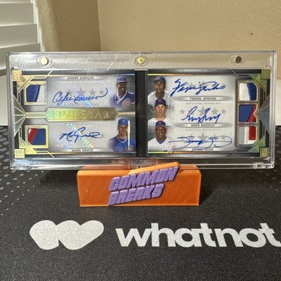 2022 Topps Five Stars Autograph Relic Booklet /5 CUBS Sosa Grace Maddux Jenkins