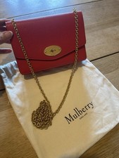 Mulberry Red Small Classic Grain Leather Darley Bag With Dustbag