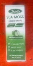 Bunkka Sea Moss Liquid Drops 2 Fl Oz New & Sealed 3400 mg