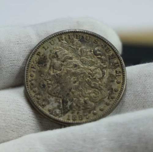 1897 S  US Morgan Silver Dollar $1 XF (Cleaned, Retoned)