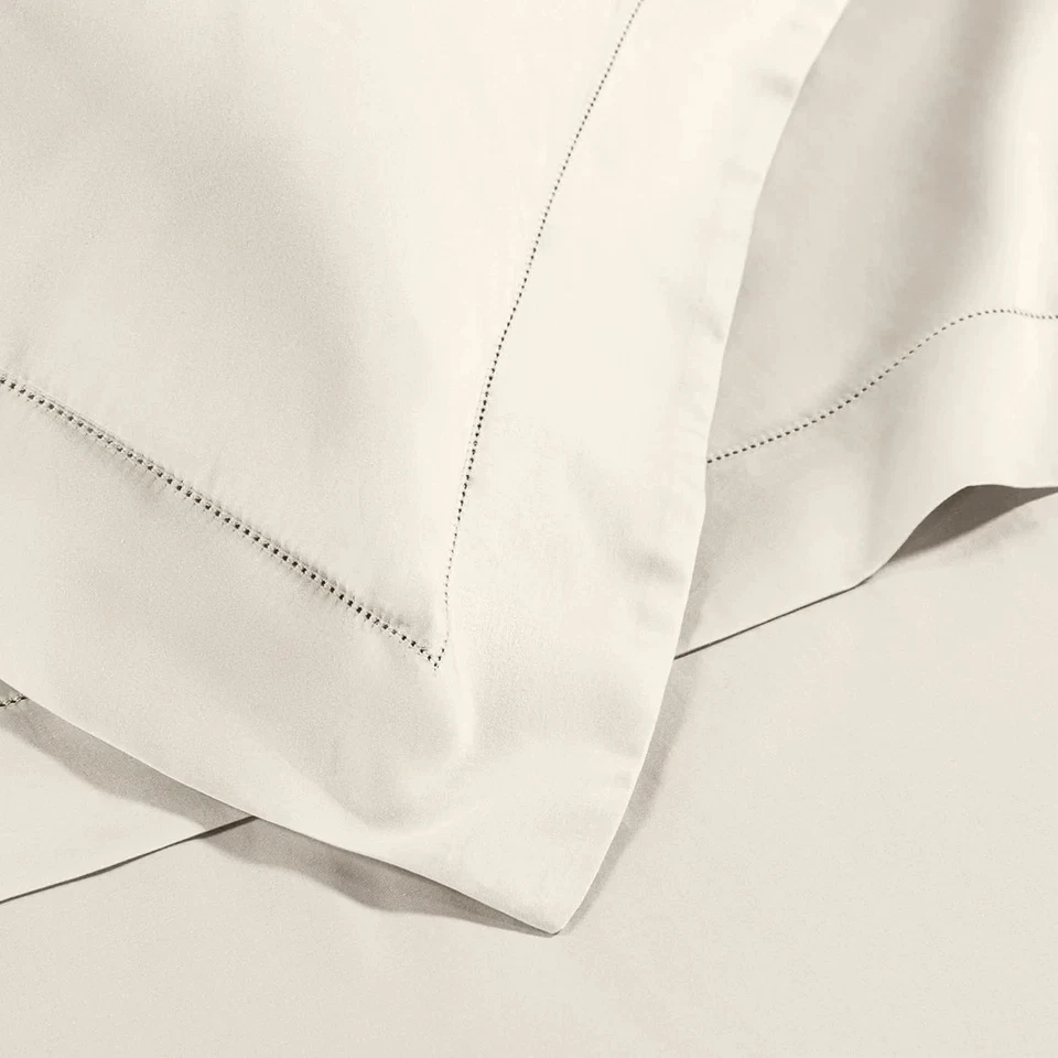 Completo Lenzuola In Raso Di Cotone Raso Matrimoniale Avorio Dreaming - Immagine 4 di 4