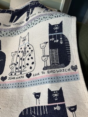 GWAY Throws Esper 猫 Vintage Cat Throw Blanket, Pat Meyers 1989, 48 X 60 Retro Kitties