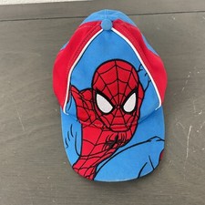 Spiderman Embroidered Youth Baseball Cap Hat Adjustable Two Tone Blue Marvel