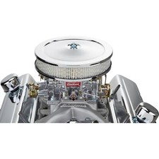 Speedway Motors 10 Inch Low Profile Small Chrome Air Cleaner 4 Barrel Carb. Speedway Motors 10 Inch Low Profile Small Chrome Air Cleaner 4 Barrel Carb.