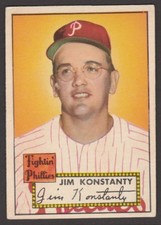 1952   TOPPS  BASEBALL  # 108  JIM KONSTANTY   INV  A1189