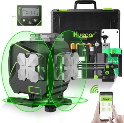 Laser Level with LCD Screen 3D Bluetooth Connected Green Beam Tiling Floor Laser