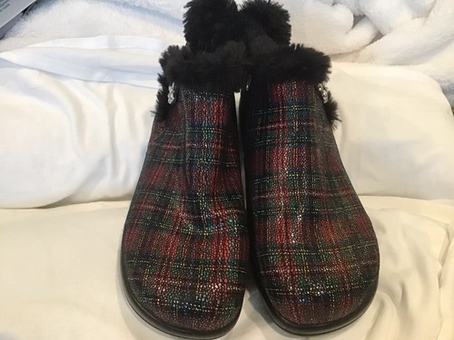 Alegria Tartan Plaid Leather Shoes MER-821 Booties EU 40 US 9.5-10