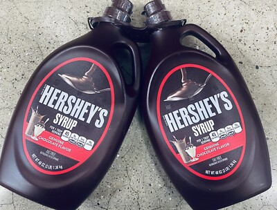 Hershey's Genuine Chocolate Syrup 48 Oz Bottle - FAT FREE - 2 PACK