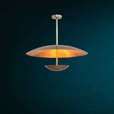 3 Light Elegant Indirect Ceiling Flushmount light Pendant Mid Century Modern Raw