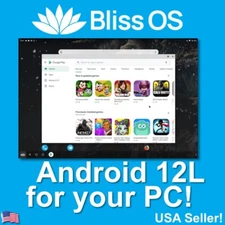 Run ANDROID 11 & 12L on PC - Bliss OS 14 & 15 USB Installable/Bootable FREE SHIP