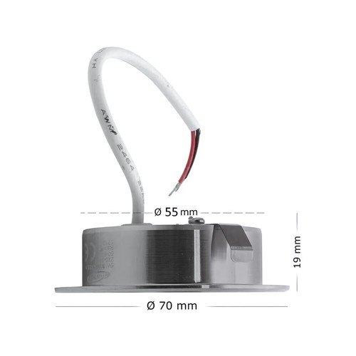 Faretto led 3 watt ad incasso rotondo 6500k 3000k 4000k opaco con bordo bianco - Foto 4 di 4