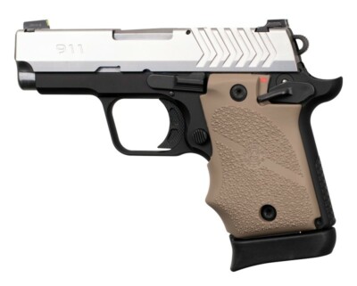Springfield Armory 911 9mm: MonoGrip Finger Grooves (Ambi Sfty) Hogue 49083 FDE