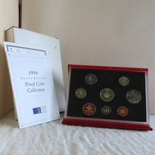 1994 UNITED KINGDOM ROYAL MINT 8 COIN DELUXE PROOF SET - sealed/coa/outer