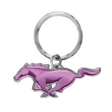 iPick Image for Ford Mustang in Pink 3D Pony Die-Cut Metal Key Chain Key-Charm