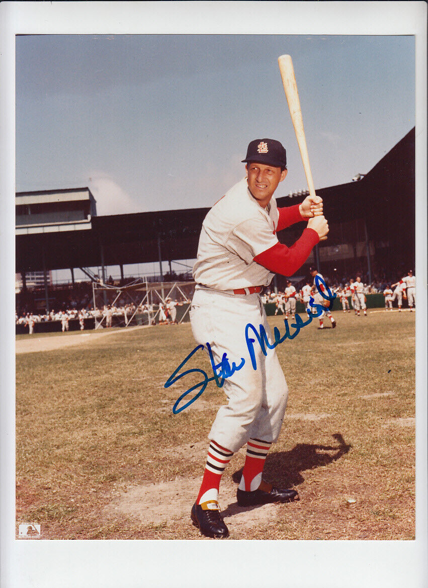 STAN MUSIAL AUTOGRAPHED ST. LOUIS w CARDINALS 2021新発 PHOTO WEB限定 COA