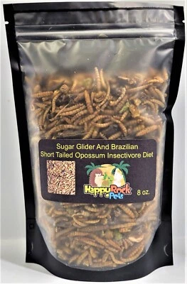 HAPPY ROCK PETS Sugar Glider and Brazilian Short Tailed Opossum Insectivore Diet