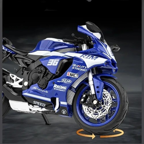 1:12 Yamaha R1M Alloy Diecast Model Motorcycle Sounds Lights Kids Bike Toys Gift - Picture 7 of 10