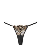 Victoria's Secret Leopard Embroidery Adjustable Thong Panty New