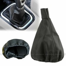 Black Pu Leather Car Interior Gear Shift Stick Gaiter Boot Dust Proof Cover
