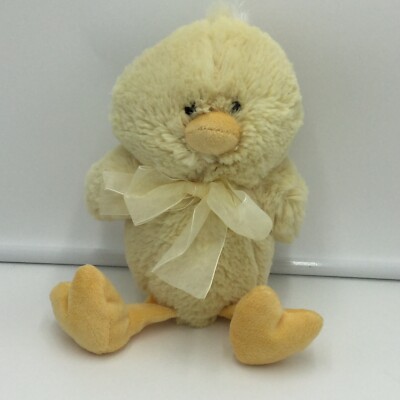 Animal Adventure Duck Yellow Bow Plush Soft Toy Stuffed Animal Bird 10