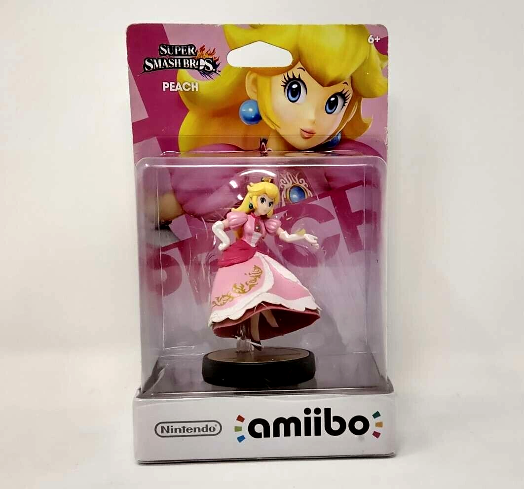 AMIIBO NINTENDO SUPER MARIO PEACH STATUA DA COLLEZIONE SMASH BROS ACTION  FIGURE