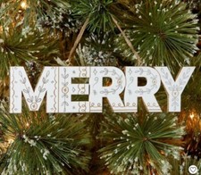 Wood 'Merry' Christmas Tree Ornament White - Wondershop