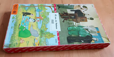 4 Puzzles Bois Babar - Jouets Vera 1968 (120 Pièces, Complet, Occasion)