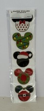 PAPER WIZARD DIE CUTS SCRAPBOOKING CHRISTMAS MICKEY MOUSE EARS SANTA NEW