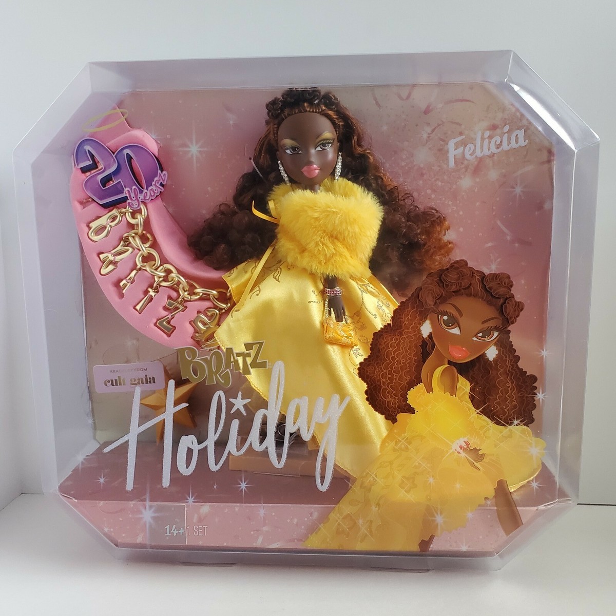 Bratz HOLIDAY FELICIA Doll NRFB New MGA Cult GAIA Charm Bracelet