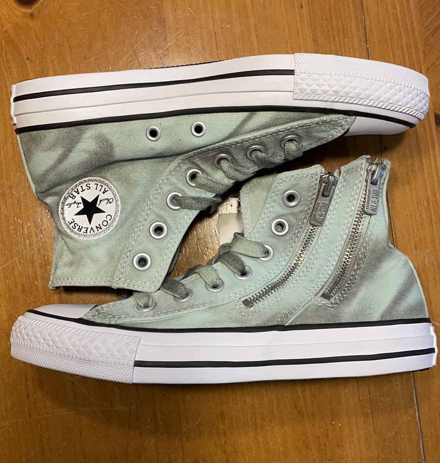 Women's Converse Chuck Taylor All Star Hi Dual Zip Mint Green Size
