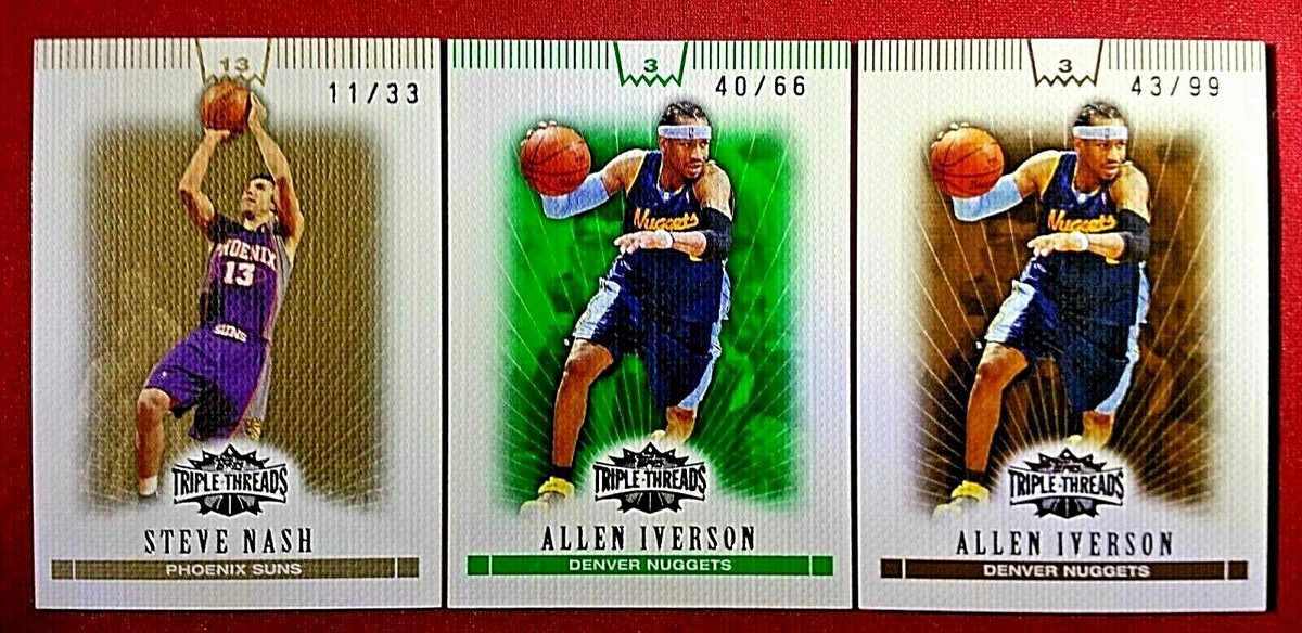 2007-08 Topps Triple Threads GOLD Emerald Sepia Relic Iverson 