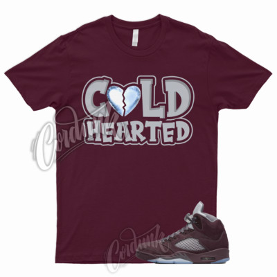 COLD Shirt for 5 Deep Burgundy Metallic Silver Graphite Bordeaux Low Maroon