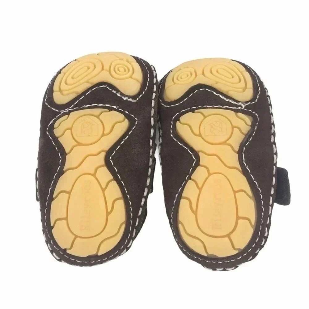 SAOLA Scarpe bambino Rileyroos Jakester sella marrone 3 6M scamosciate camminatori nuove con etichette suola morbida