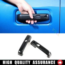 For Ford F-150 2015-2020 Carbon Fiber Exterior Side Door Handle Strip Cover Trim
