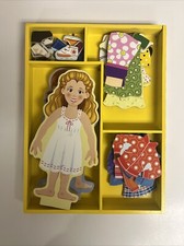 Wooden Magnetic Dress up Doll with stand Princess Elise 9" tall Melissa and Doug