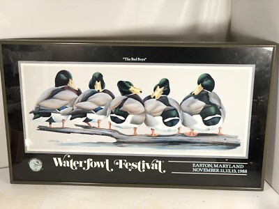 1988 Waterfowl Festival Art Lamay Mallard The Bad Boys Poster | eBay