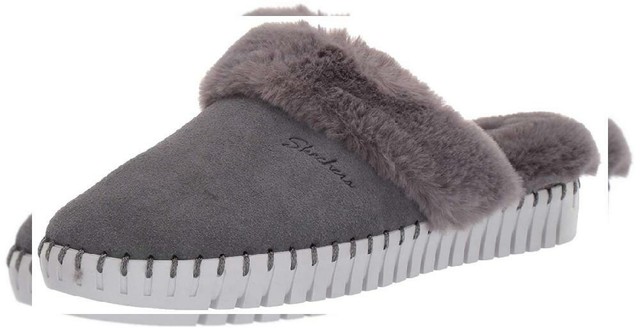 skechers nightcap plush faux fur slipper