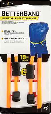 Pack of 2 Nite Ize BetterBand 19'' Orange Adjustable Tie Down Stretch Band