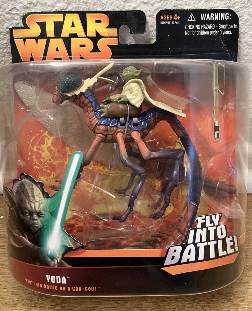 Star Wars Revenge of the Sith Deluxe Yoda Fly Into Battle & Clone