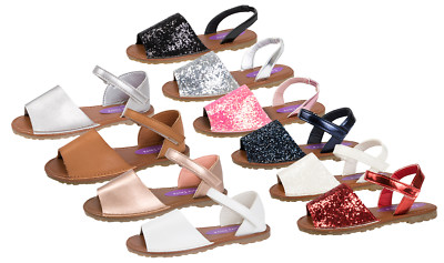 Neu Mädchen Kleinkinder schicke menorquinische spanische Sandalen Sommer Strand Party Schuhe Größe 