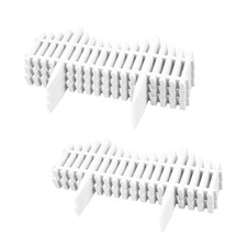8-64pc FLEXIBLE WHITE PICKET FENCE GARDEN BORDER EDGING PANELS FOR FLOWER BED