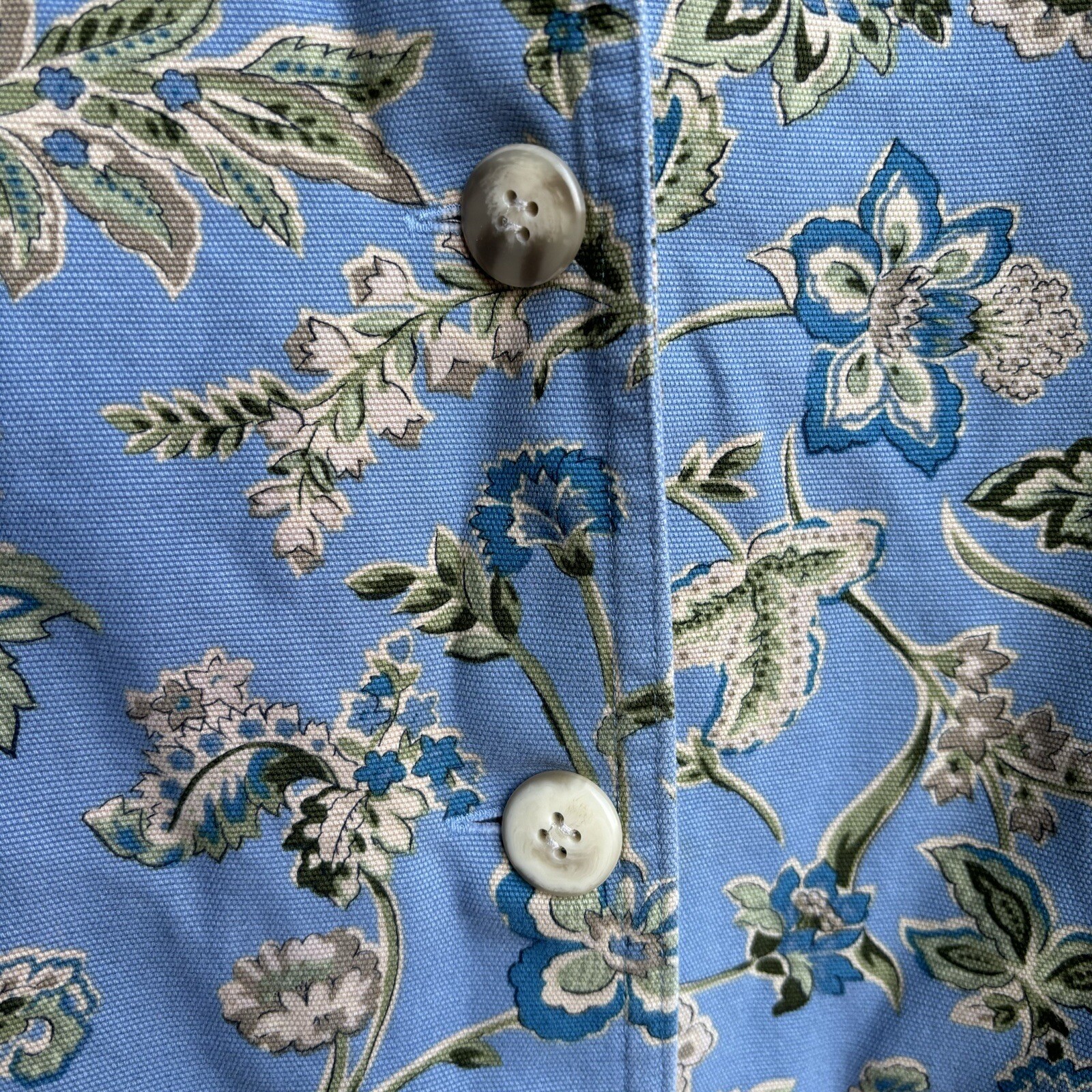 APPLESEEDS Womens Medium Denim Jean Jacket Floral with Pockets Blue