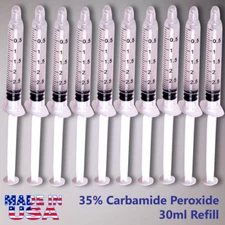 35% CP TEETH WHITENING GEL TOOTH WHITENER BLEACH 10 SYRINGE TUBES DENTAL REFILLS