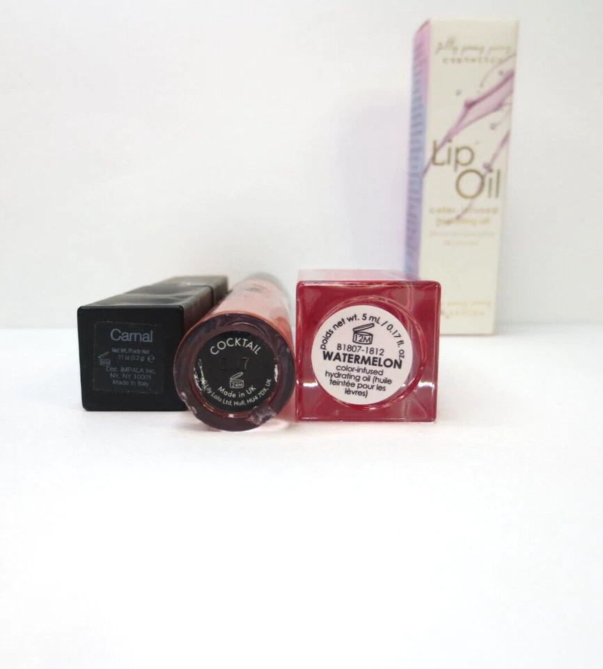 GLOSSES LABIAIS MISTOS SORTIDOS 3 PEÇAS - COQUETEL, MELANCIA E CAMELO - Imagem 2 de 2