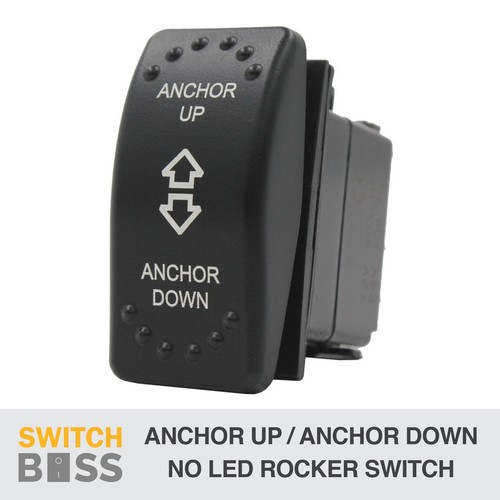 Anchor Up Down Momentary LASER ETCHED Rocker Switch - NO LED 12v 24v ...