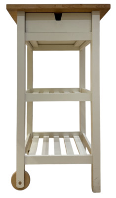 New IKEA FORHOJA White Solid Birch Kitchen Cart (20 ⅞x16 ⅞
