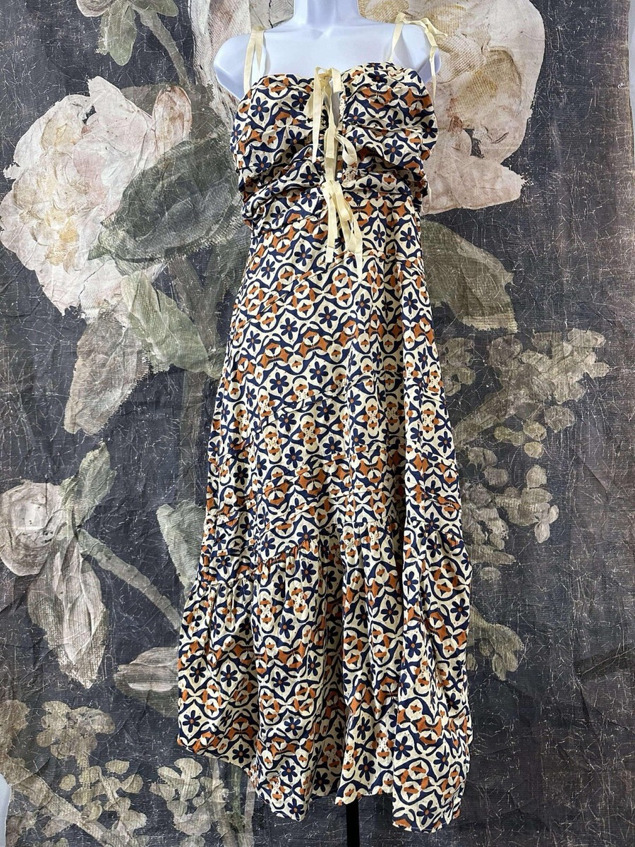 NWT FREE PEOPLE Palma Printed Midi Dress Women's Size L | eBay