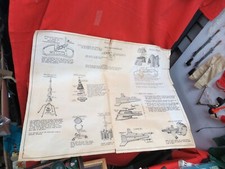 VINTAGE MARX 1960's  4654 : OPERATION MOON BASE : ORIGINAL INSTRUCTION SHEET